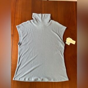 Treasure & Bond Blue Ribbed Knit Top